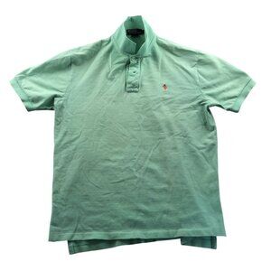 Polo Ralph Lauren Men Polo Shirt Large Green Short-Sleeve Classic Fit Cotton Top